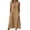 #522-Khaki, variant on Women's Loose Fit Slip Dress Solid Color Sleeveless V-Neck Linen Feel Button Front Casual Maxi Dress Summer Pocket Detail Gift
