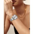 thumbnail image 4 of Wearlizer Two Tone Metal Watch Band Compatible with Apple Watch Bands Women 38/40/41/42/44/45/46/49mm Rectangular Link Bracelet Stainless Steel Strap for Series 11/10/9/8/7/6/5/4/3/SE/Ultra, 4 of 6