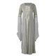 thumbnail image 1 of Womens Halloween Costumes 2024 Cosplay Gothic Dresses Women's Gothic Ruffle Flare Cuffs Ties Corset Halloween Costume Mesh Tunic Hooded Vintage Print Dress, 1 of 3