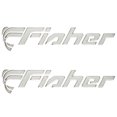 thumbnail image 2 of Fisher Boat Raised Emblem Decals | Silver / White Vinyl Sticker (Pair), 2 of 3