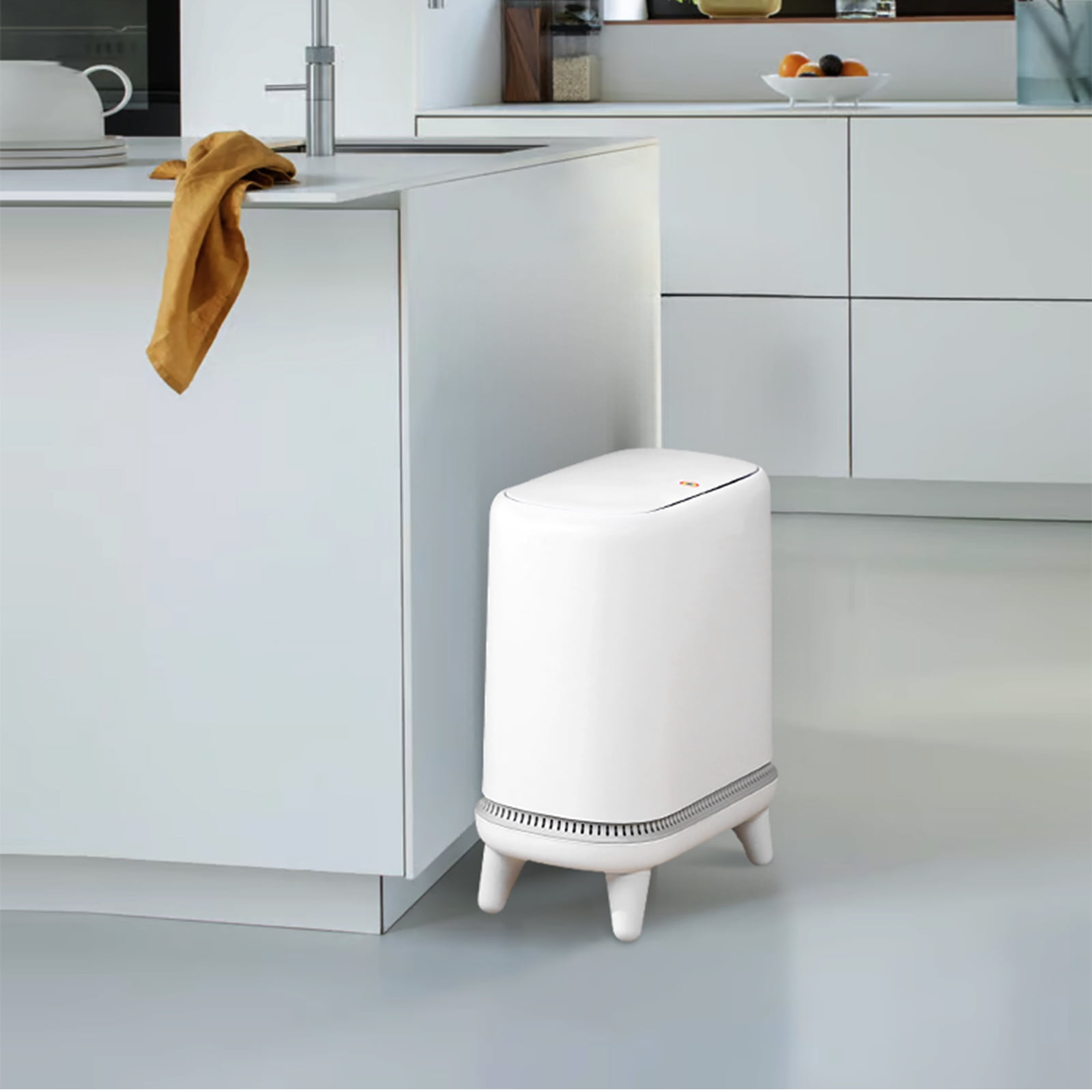 Maoface Small Bathroom Trash Can with Lid 3.2 Gallon - Slim Garbage Can for Bedroom Office Living Room