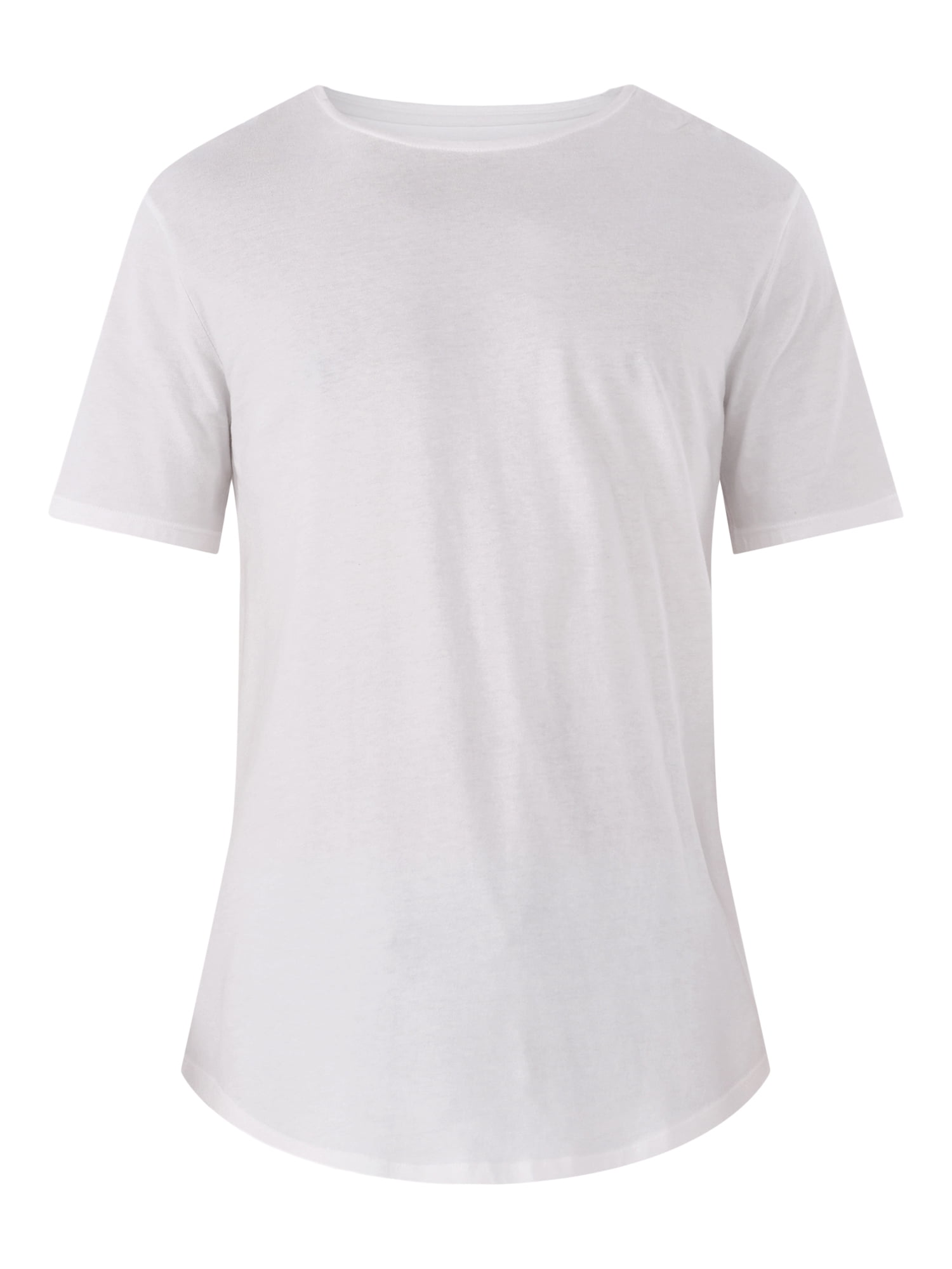 No Boundaries Men's & Big Men's Longline Curved Hem Elongated Tee Shirt, 2-Pack, Sizes XS-5XL