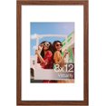 thumbnail image 1 of Vittanly 8x12 Picture Frame, Premium Material with Shatter Resistant Plexiglass, Display Pictures 6x8 with Mat or 8x12 without Mat, Photo Frame for Wall or Table Top Display, Walnut Brown, 1 Pack, 1 of 1