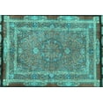 thumbnail image 1 of Ahgly Company Indoor Rectangle Persian Turquoise Blue Traditional Area Rugs, 2' x 4', 1 of 4