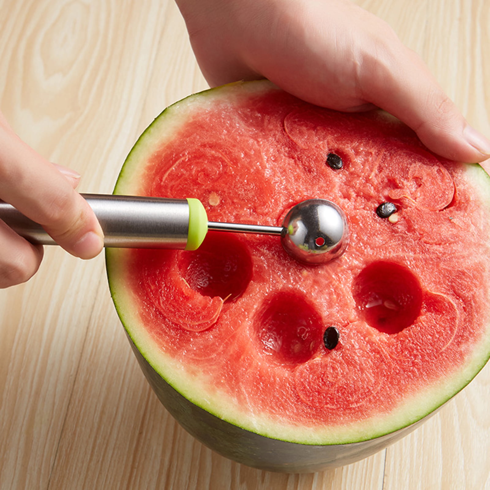 Watermelon Slicer Cutter Fruit Carving Tool Ice Cream Dual Baller Scoops  Stainless Steel Pitaya Vegetable Tools Salad Spoons For Drop Delive From  Mx_home, $0.8