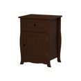 thumbnail image 1 of Lavish Home Table d'Appoint - Tiroir de Rangement et Armoire, Brun Foncé, 1 of 4