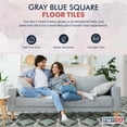 thumbnail image 3 of PowerSellerUSA Vinyl Self Adhesive Floor Tiles, 12x12 inches with 1.2 mm Thick 40-Pieces Contemporary Design Peel and Stick Floor Tile Stickers, Square Flooring Tiles for Kitchen, Gray Blue Square, 3 of 8