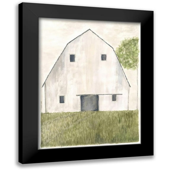 Shamp, Cindy 19x24 Black Modern Framed Museum Art Print Titled - White Barn I