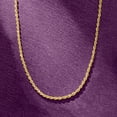 thumbnail image 4 of Ross-Simons 2mm 14kt Yellow Gold Rope-Chain Necklace, Women's, Adult, 4 of 6