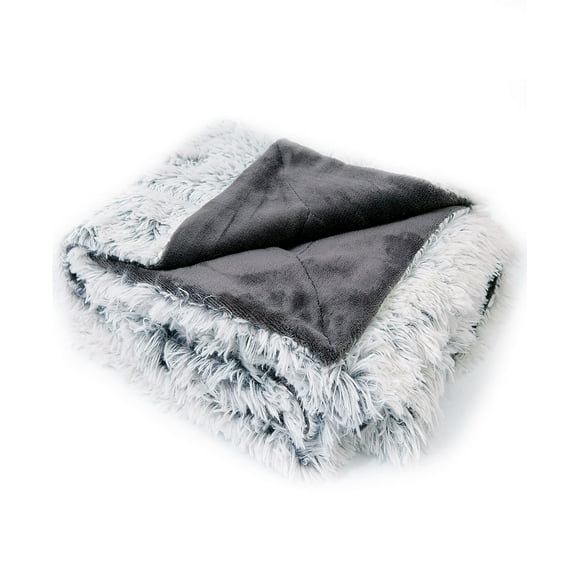 Cheer Collection 50×60 Shaggy Throw Blanket, Gray