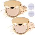 thumbnail image 1 of Poudre Compacte Compacte Fixatrice Imperméable, Fixateur de Maquillage Imperméable, Contrôle la Brillance et Lisse les Ridules, Poudre Compacte Légère, Contrôle du Sébum Longue Tenue, 1 of 7