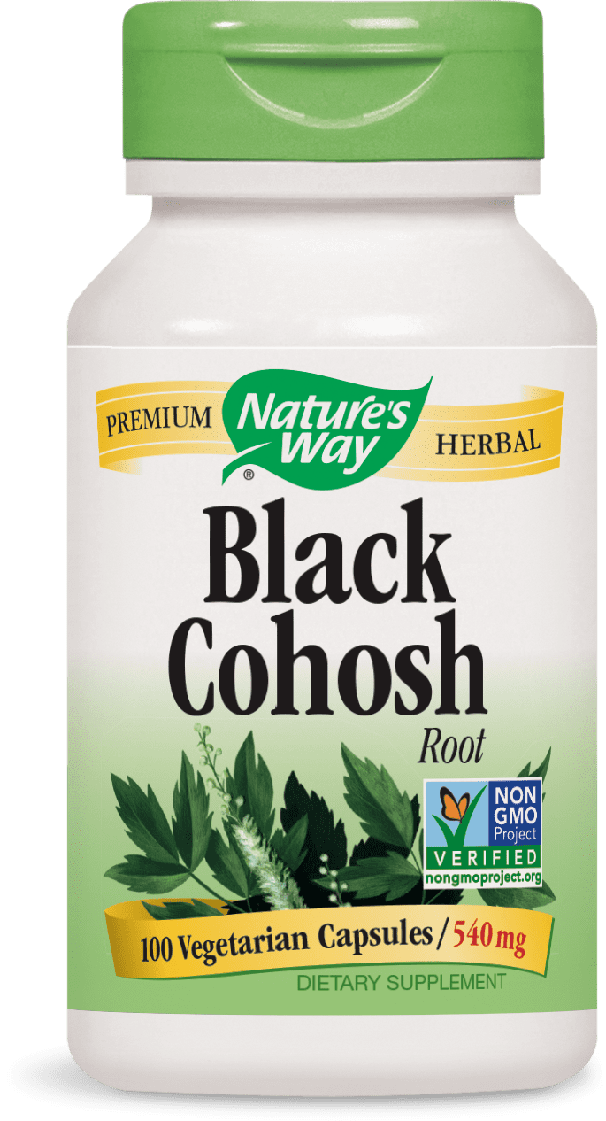 Nature's Way Black Cohosh Root 540 mg Non-GMO Project Verified, Tru-ID? Certified, 100 Ct