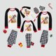 thumbnail image 1 of Pijamas familiares navideños a juego, conjuntos de pijamas a cuadros blancos y negros, Navidad en julio, 1 of 4