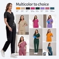 thumbnail image 7 of Niaahinn Women's Scrub Set -  Soft Stretch V-Neck Top & Elastic Waist Jogger Uniform, 8 Colors, 7 of 7