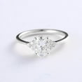 thumbnail image 4 of Cora Jewellery 1.5CT Muse Setting Oval Moissanite Engagement Ring For Women, 14K White Gold, 4 of 7