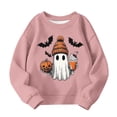 thumbnail image 5 of Mitankcoo Girls Halloween Print Sweatshirt Crew Neck Long Sleeve Pullover for Fall Casual Wear, 5 of 5