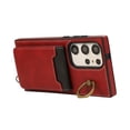thumbnail image 4 of Wallet Back Case for Samsung Galaxy S22 Ultra with Wrist Strap, Stylish Magnetic Card Holder Finger Ring Kickstand PU Leather Lanyard Shockproof Slim Phone Case for Samsung Galaxy S22 Ultra, Red, 4 of 7