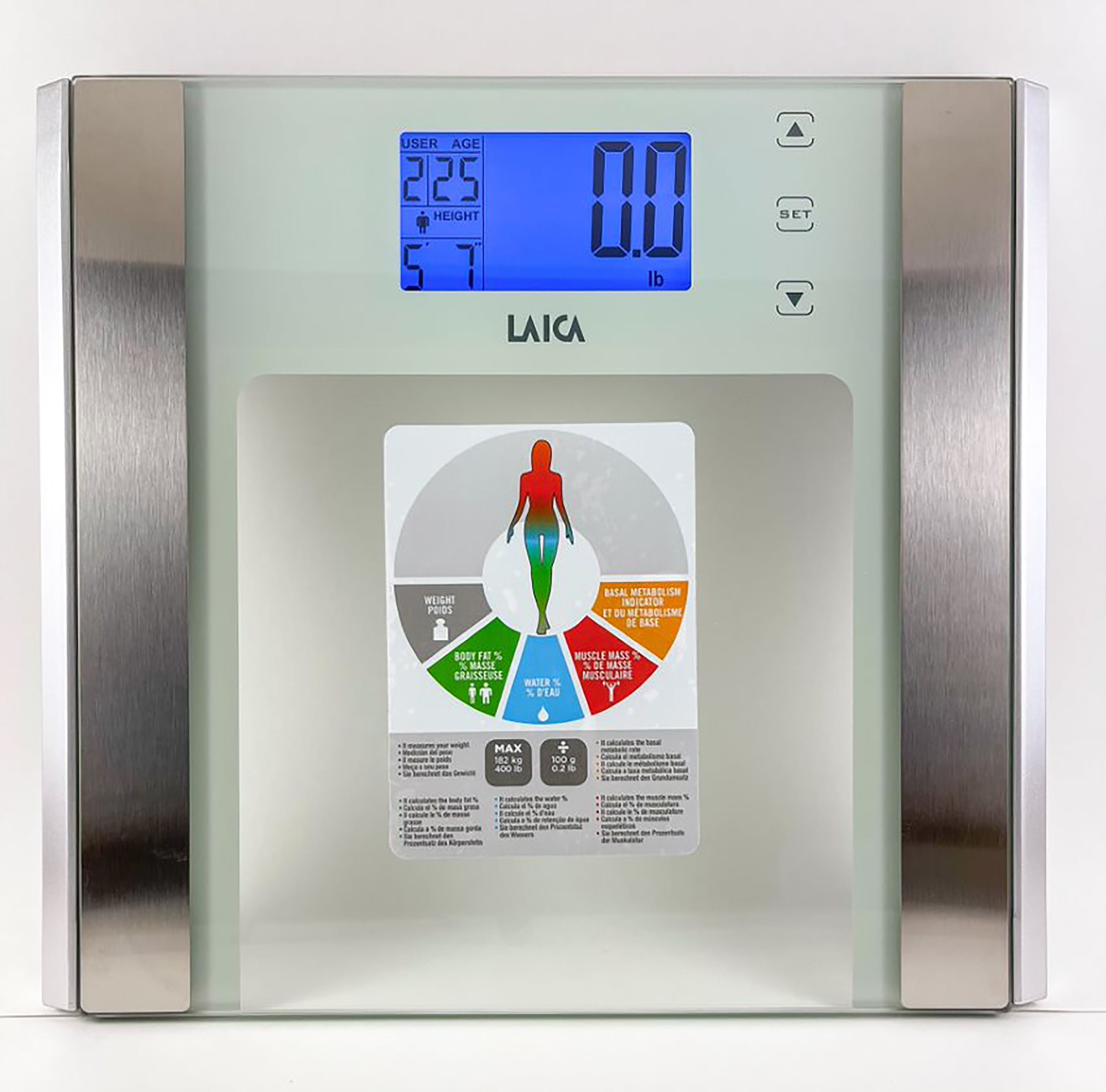 LAICA Mechanical Bathroom Scales for Body Weight, 110Kg Capacity