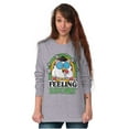 thumbnail image 4 of St Paddys Feeling Lucky Tootsie Owl Long Sleeve TShirt Men Women Brisco Brands S, 4 of 6