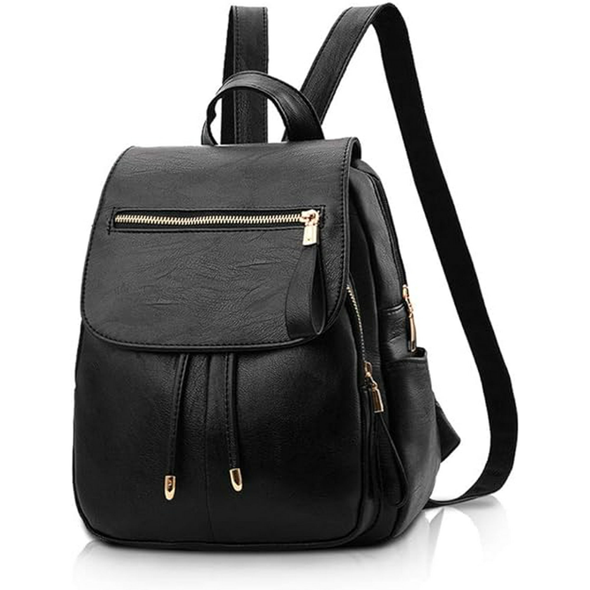 Black mini backpack leather outlet