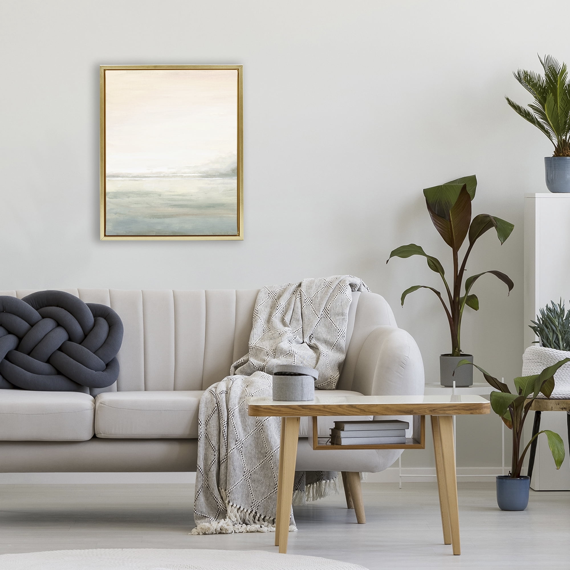 Stupell Industries Light Fog Atmosphere Gold Framed Floater Canvas Wall Art, design by Patricia Pinto