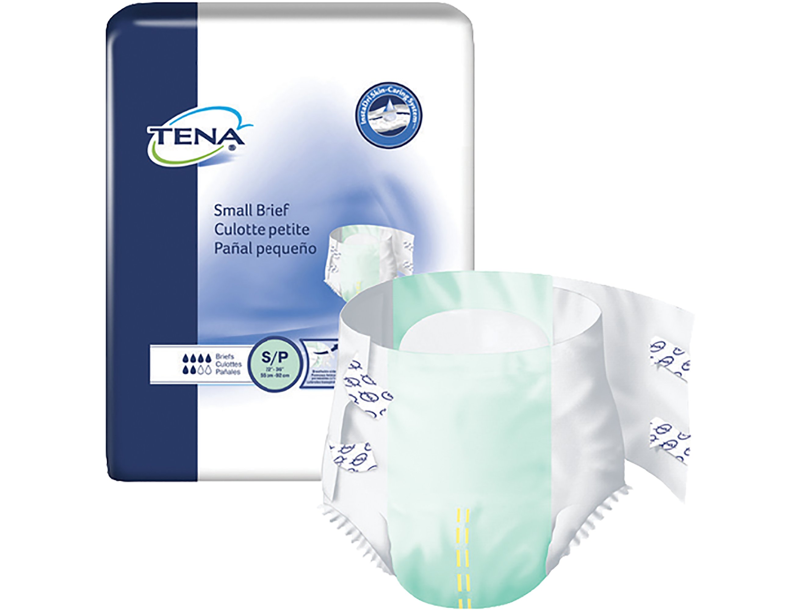 TENA Adult Incontinence Mat Body Shape Brief, Small, 96 Ct