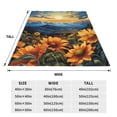 thumbnail image 3 of Fuzoiu Sunset Sky Sunflower Print Ultra-Soft Micro Fleece Blanket,All Seasons Flannel Throw, Lightweight Blanket for Bed, Sofa, Couch, Movie Night, Camping, and Travel-60"x50", 3 of 7