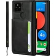 thumbnail image 2 of Case for Pixel 4a 5G Wallet Case with Card Holder,Luxury PU Leather Kickstand Card Slots,Double Magnetic Clasp and Flip Wrist Strap Multi-Function Case for Google Pixel 4a 5G 6.2",Black, 2 of 7