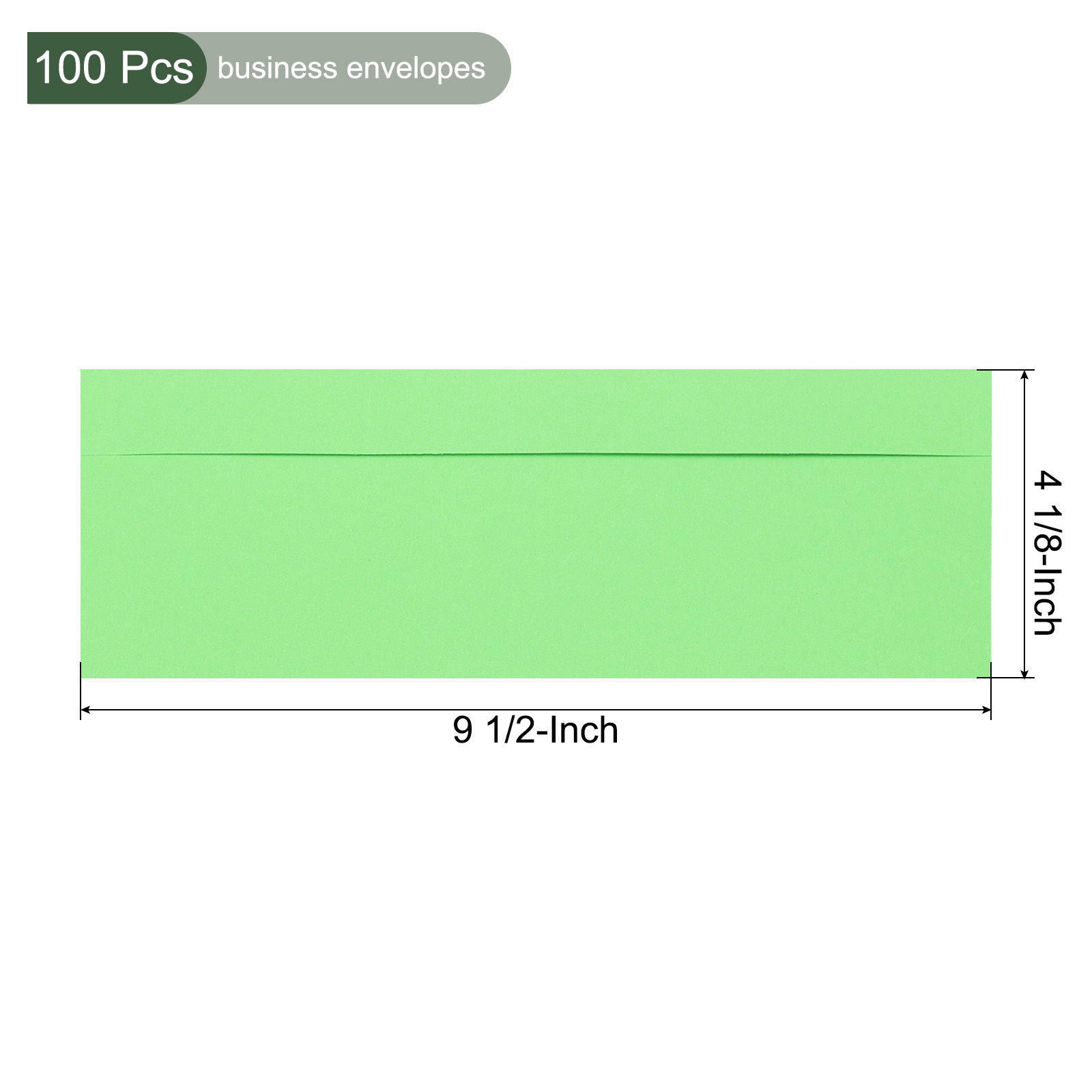 Uxcell 100 Pcs #10 Business Envelopes, Self Adhesive Security Envelopes, Great for Documents (Deep Green)