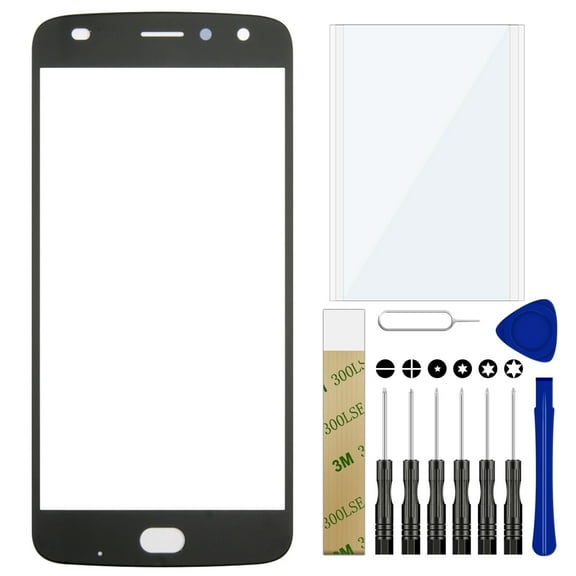 For Motorola Moto Z2 Play XT1710-09 Dual Sim Replacement Front Lens Screen Outer Glass Tool Black