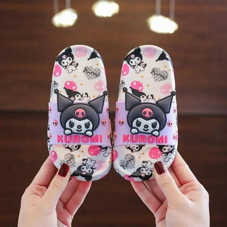 

Sanrio Anime Slippers Hello Kitty Kuromi Cinnamoroll Melody Summer Home Non-Slip Wear-Resistant Kawaii Soft Elasticity Sandals Gift