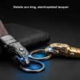 thumbnail image 1 of Alloy LED Lighting Key Chain Portable Animal Glossy Leather Stylish Battery Powered Electroplate Glossy Simulation Man Keychain Holder Decor Gift Silver, 1 of 9