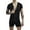 Black, variant on Men's Spring Short Sleeve Solid Color Button Jumpsuit - Lightweight Polyester Casual Romper