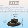 thumbnail image 4 of Lispipm Western Cowboy Hat for Women and Men Summer Outdoor Unisex Wide Brim Felts Hats Ladies Travel Windproof Suede Caps Blue, 4 of 4