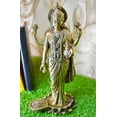thumbnail image 5 of Aakrati Laxmi ji Standing on Flower Antique Finish Brass 10 inch Brass Statue Showpiece for Temple Worship, Gift and Decor, 5 of 5