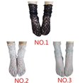 thumbnail image 2 of Reteo Girls Fishnet Summer Lace Fishnet summer lace Socks Solid Color Ankle Mesh Slouch Loose Transparent Stockings, 2 of 5