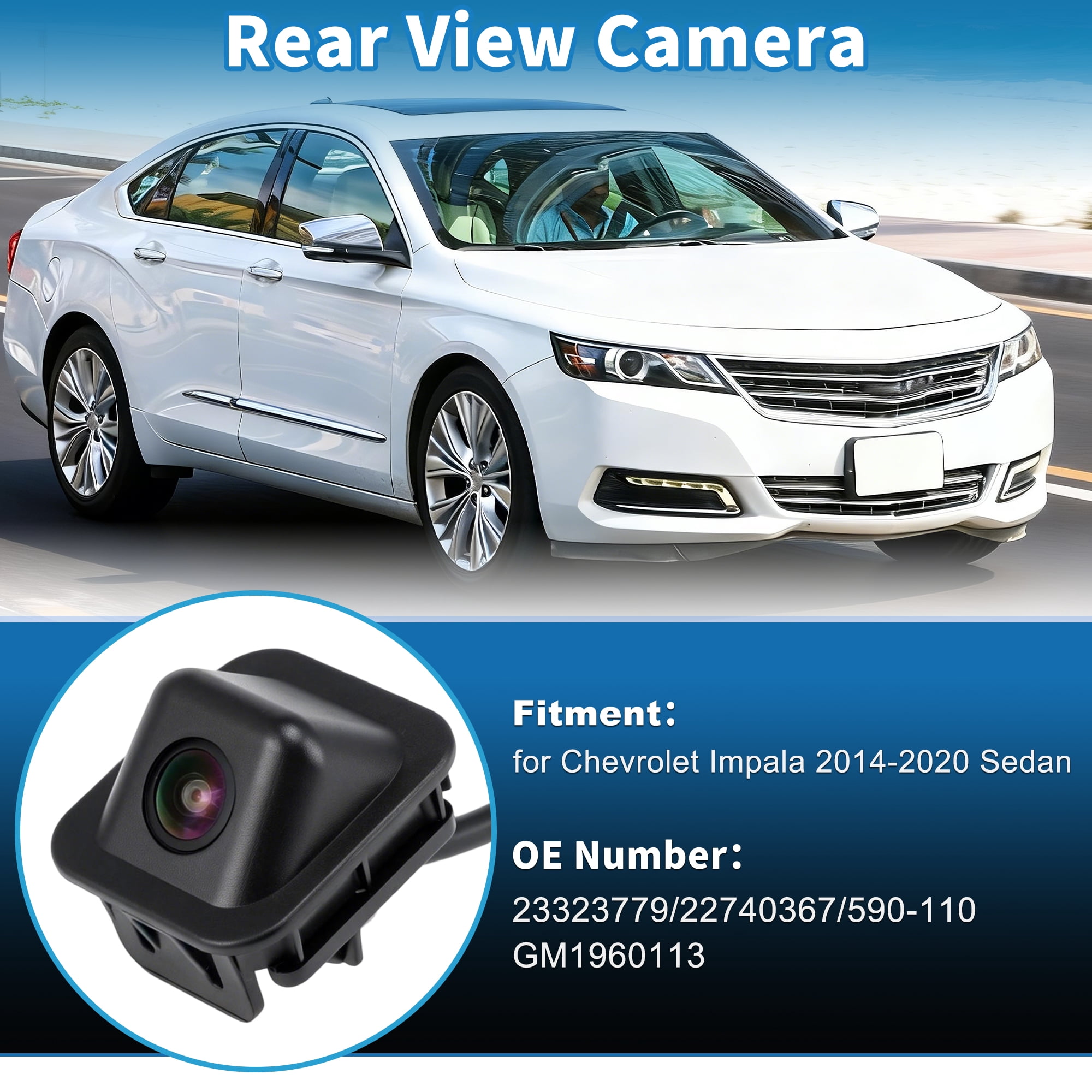 Unique Bargains Rear View Camera for Chevrolet Impala 2014-2020 Sedan Park Assist