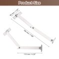 thumbnail image 2 of 4.3" Folding Lid Support Hinges, Lift Up Stay Hinge with Screws, Silver, 2 of 7