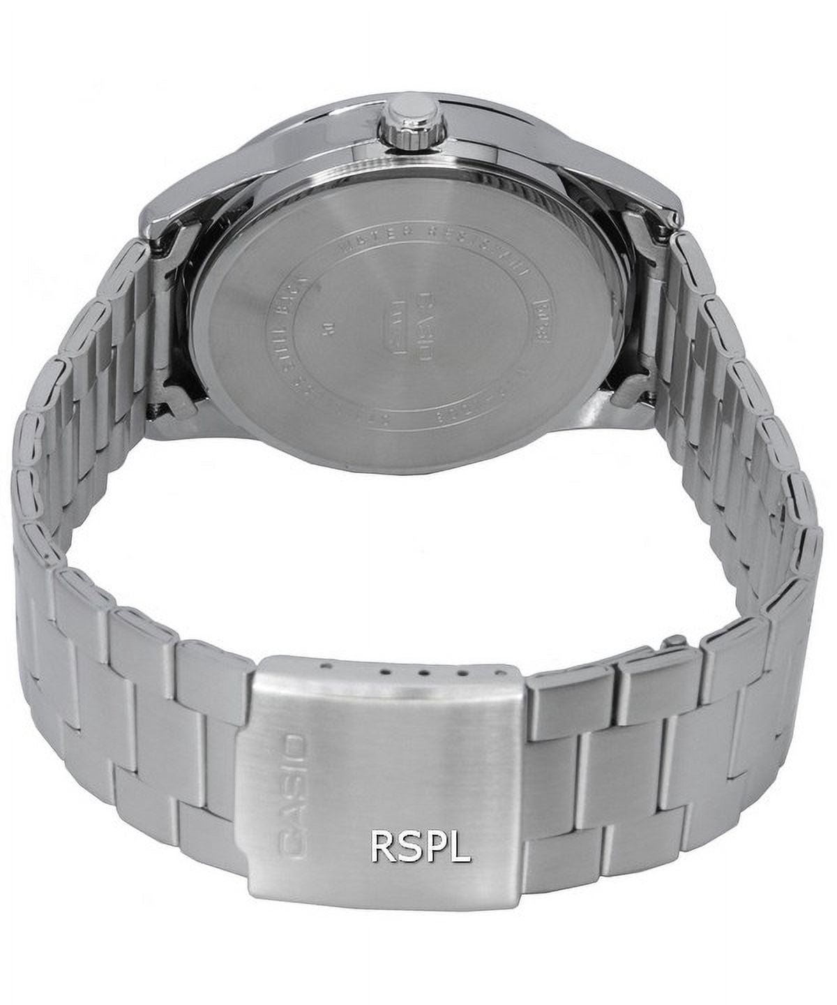 Casio Men’s Silver Stainless Steel Watch with Textured Silver Dial -