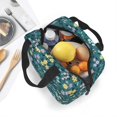 thumbnail image 5 of Rateoe Floral Pattern Insulated Lunch Bag with Thick Aluminum Foil Lunch Tote Bag with Front Pocket for Men and Women, Ideal for Work, School, Picnics, and Travel, 5 of 5