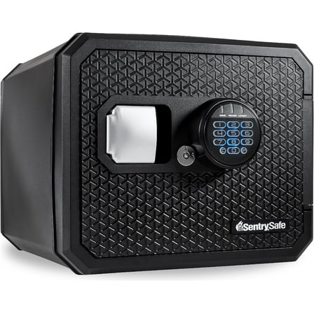 SentrySafe Fireproof and Waterproof Large Safe with Digital Keypad, Override Key, and Adjustable Shelf for Home, Dorm, or Office, 0.81 Cubic Feet, FPW082HSB