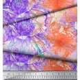 thumbnail image 3 of Soimoi Orange Cotton Duck Fabric Flower Watercolor Print Fabric by the Yard 42 Inch Wide, 3 of 3