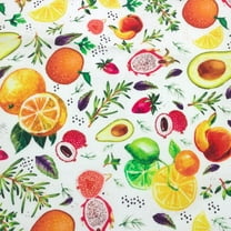 FREE SHIPPING!!! Fresh Garden Squeeze (2) Printed on 100% Cotton Quilting Fabric for DIY Projects by the Yard (Ivory, Orange, Yellow)