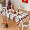 thumbnail image 2 of Christmas Buffalo Plaid Tablecloth, Gingham Checkered Table Cloth, Xmas Tablecloths for Dining Kitchen Winter Holiday, Waterproof Table Cover for Party Decor, Red Green, Rectangle 60 x 102 Inch, 2 of 6