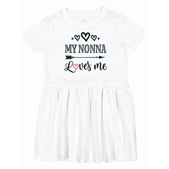 Inktastic My Nonna Loves Me Girls Girls Toddler Dress