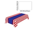 thumbnail image 3 of dajkiuy 4th of July Tablecloth, Patriotic American Flag Table Cloth, 54" x 108" Plastic Disposable Rectangle Table Cover for Memorial day, Independence Day Decorations, Dinner Party Supplies, 3 of 6