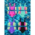 thumbnail image 5 of Justice Girls Color Blocked Popcorn Color Bikini Swimsuit , Sizes XS-XL, 5 of 6