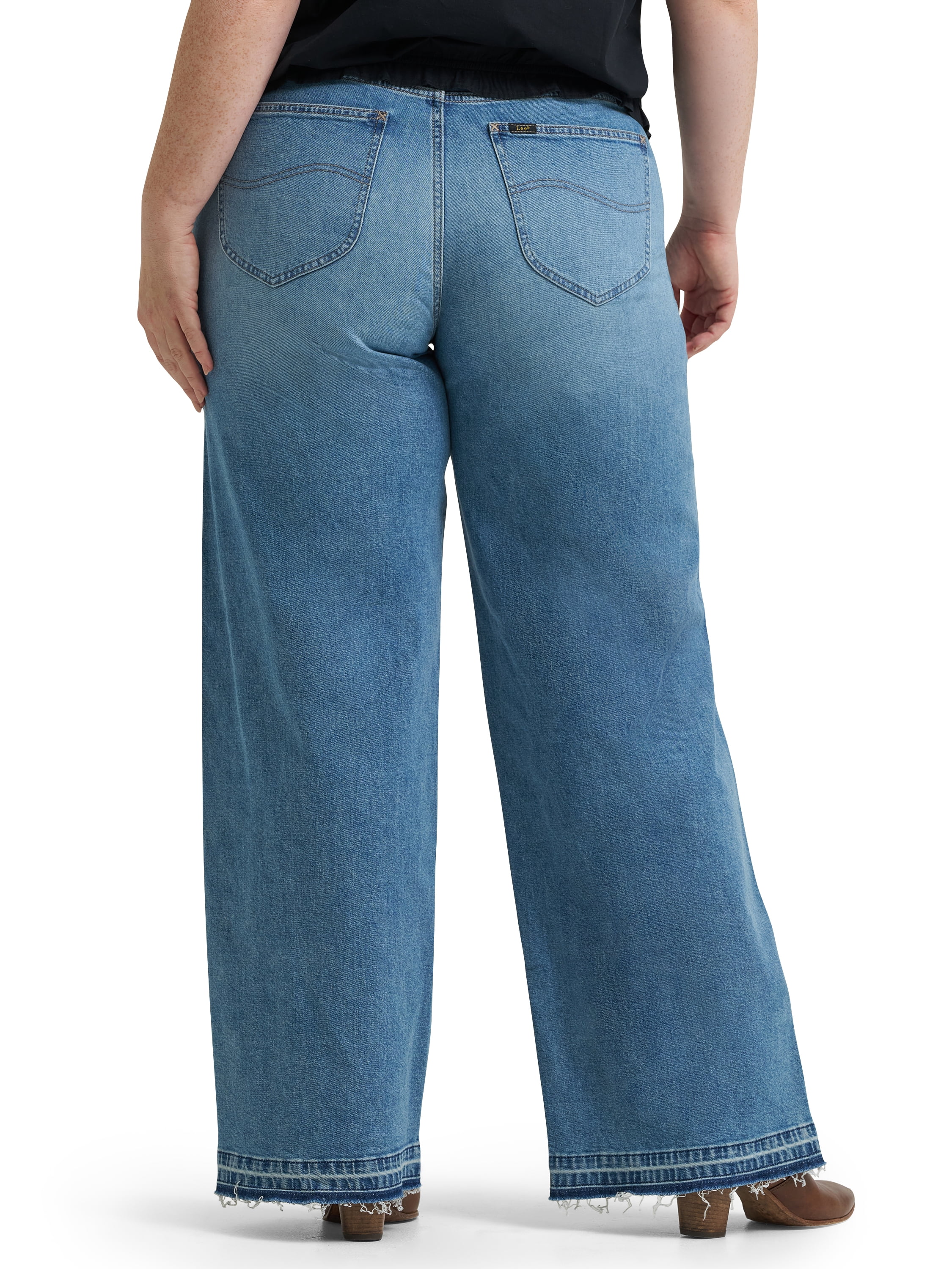 Lee® Women's and Plus Loose Fit Rider Denim Jeans with Released Hem