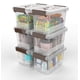 thumbnail image 3 of WYT Caja con pestillo de almacenamiento transparente, paquete de 6 contenedores organizadores de almacenamiento con manija y tapas, 3.5 cuartos, 3 of 5