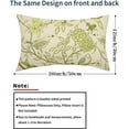 thumbnail image 3 of Vintage Floral Bird Lumbar Pillow Covers 12x20 Inch Set of 2 Sage Olive Green Flowers Leaves Decorative Throw Pillows For Couch Chinoiserie Pillow Cases Home Decor For Sofa Bed Porch Room Outdoor, 3 of 6